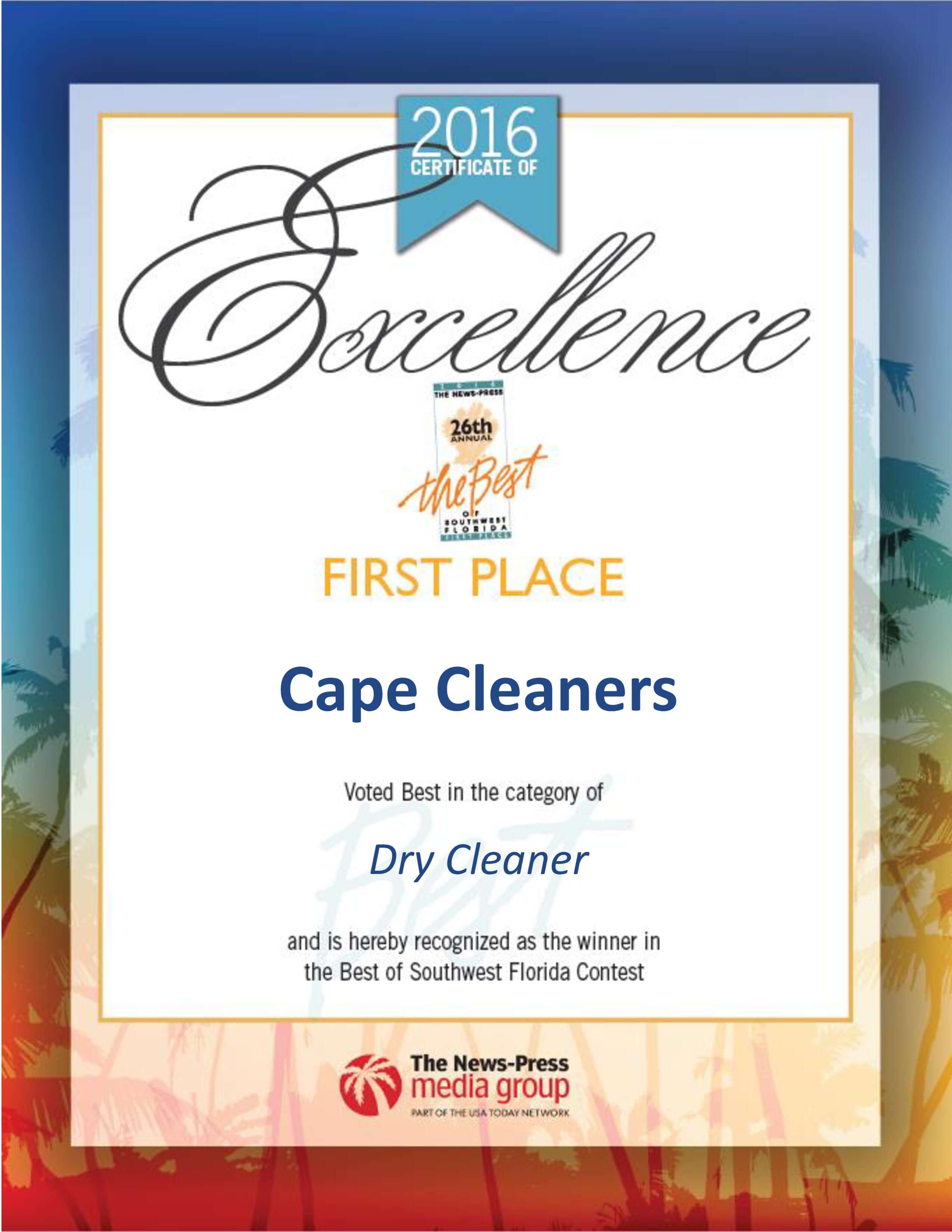 News Press Best Of Award (1) Cape Cleaners